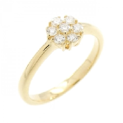 Nhẫn kim cương hoa K18YG 0.15CT - Hàng hiệu Authentic