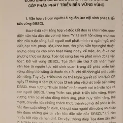 Khuyến nghị chính sách phát triển bền vững ĐBSCL (còn mới 95%) 790991