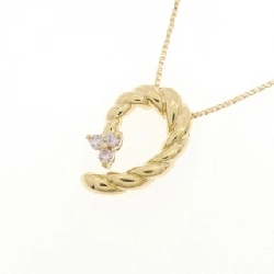 K18YG Dây chuyền kim cương hồng 0.04CT - Hàng hiệu Authentic 861660