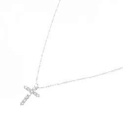 K18WG Dây chuyền kim cương chéo 0.22CT - Hàng hiệu chính hãng 856863