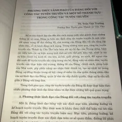 Công tác tuyên truyền trong đồng bào dân tộc Khmer ở Cần Thơ hiện nay 755856