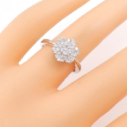 Nhẫn kim cương hoa K18WG 0.50CT 673087