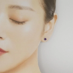 K18WG Amethyst Bông tai - Hàng hiệu Chính hãng 865988