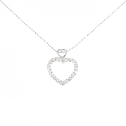 K18WG/750WG Dây chuyền trái tim kim cương 0.16CT - Hàng hiệu Chính hãng