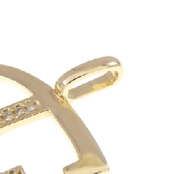 K18YG Chữ cái E Mặt dây chuyền kim cương 0.14CT - Hàng hiệu Chính hãng 866084