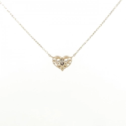 K10YG Dây chuyền hình trái tim Sapphire - Hàng hiệu Chính hãng