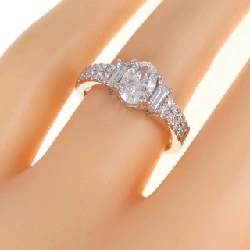Nhẫn kim cương PT900 0.724CT F SI2 cắt oval - Hàng hiệu Authentic 874325