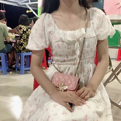 Váy hoa babydoll chun ngực 47683