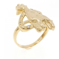 Nhẫn kim cương K18YG Kirin × Heart