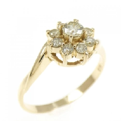 Nhẫn kim cương hoa K18YG 0.32CT