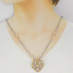 K18 Ba màu Đá quý Dây chuyền - Hàng hiệu Chính hãng 858533