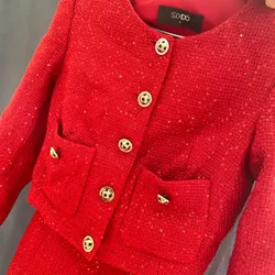 Váy dạ đỏ sixdo 728368