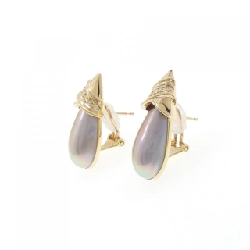 K18YG Mabe Pearl Earrings - Hàng hiệu Chính hãng 869566