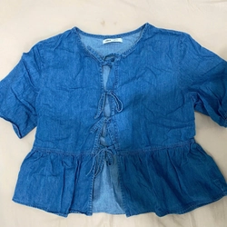 Áo CANIFA size M chi tiết đan dây trước 100% cotton