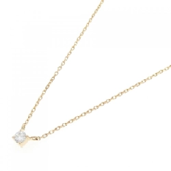 K18YG Solitaire Dây chuyền kim cương - Hàng hiệu Authentic 860831