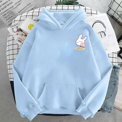 ÁO KHOÁC NỈ HOODIE LOGO THỎ CUTE NAM NỮ. CHẤT NỈ LÓT BÔNG. HÀNG Y HÌNH 357328