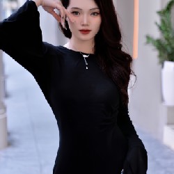 Váy cotton dài tay hở lưng 14586