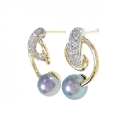 K18YG/PT900 Bông tai ngọc trai Akoya 8.0mm - Hàng hiệu Chính hãng 870276