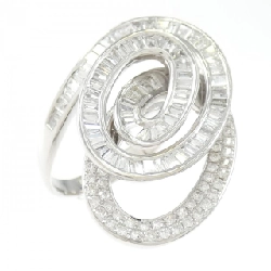 Nhẫn kim cương 18KWG 2.08CT