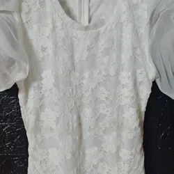 Đầm trắng xẻ tà 737697