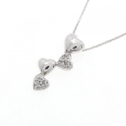 K18WG Dây chuyền kim cương hình trái tim 0.04CT - Hàng hiệu Chính hãng 858269