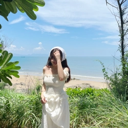 đầm maxi trễ vai 530456