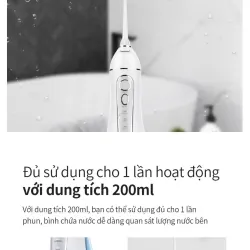 Máy tăm nước 4 chế độ dùng được răng niềng Lock&Lock Cordless Oral Irrigator 200ml 1002109