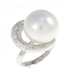 Nhẫn ngọc trai trắng PT900 14.2mm