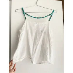 MỚI 100%***NEW**VẢI THÔ***ÁO ĐI BIỂN ZARA *2 DÂY CÁCH ĐIỆU ĐẶC BIỆT* CHẤT VẢI ĐŨI MÁT