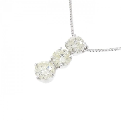 K18WG Ba viên kim cương dây chuyền 1.03CT - Hàng hiệu Authentic 862732