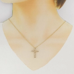 K18YG Dây chuyền kim cương chéo 1.00CT - Hàng hiệu Chính hãng 857834