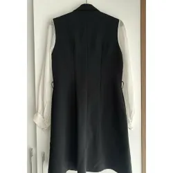 [AHOLIC] VEST NỮ BLAZER MIX TAY VOAN* TRẮNG - ĐEN* TẶNG QUÀ 0Đ FREESHIP 591372