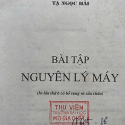 BÀI TẬP NGUYÊN LÝ MÁY 534069