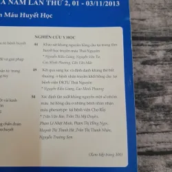 Y Học TpHCM. ĐH Y Dược- Chuyên đề Truyền máu Huyết học số 5 .2013. 778147