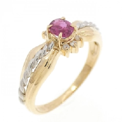 Nhẫn ruby K18YG/PT850 0.24CT