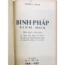 Binh pháp tinh hoa - Nguyễn Quang Trứ ( bản đã đóng lại bìa xưa mất bìa gốc) 126498