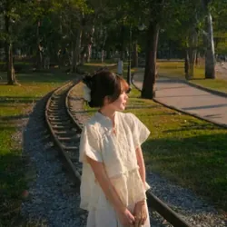 Áo babydoll, áo cổ tàu tay ngắn phối ren hoa