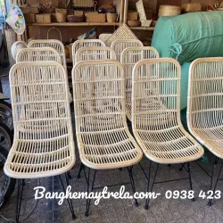 Ghế mây tự nhiên chân sắt giá rẻ 701659