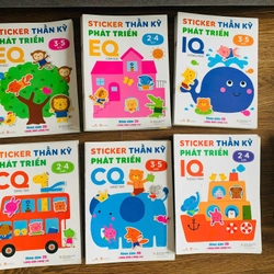 Combo 6 quyển Sticker thần kỳ phát triển trí tuệ iq,eq,cq