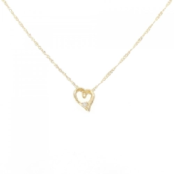 K18YG Dây chuyền kim cương hình trái tim 0.02CT - Hàng hiệu Authentic