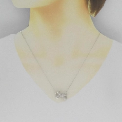 K18WG Dây chuyền kim cương hình ruy băng 0.35CT - Hàng hiệu Authentic 862386