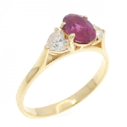 Nhẫn ruby hình trái tim K18YG 0.64CT