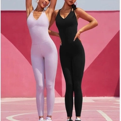 Jumpsuit Yoga Cao cấp (Size M: 49 Kg - 53 Kg) - Màu Tím