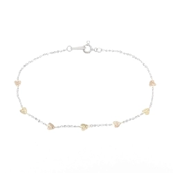 K18 Ba màu Heart Bracelet - Hàng hiệu Authentic 878993