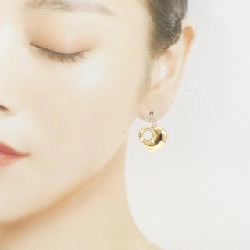 K18YG Bông tai hình trái tim - Hàng hiệu Chính hãng 874419