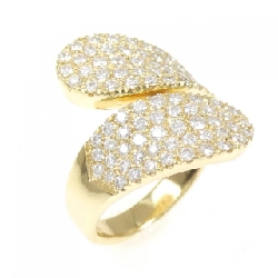 Nhẫn kim cương 750YG Pavé 1.12CT