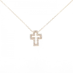 K18PG Dây chuyền kim cương hình chữ thập 0.20CT - Hàng hiệu Chính hãng