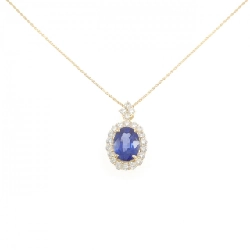 K18YG Sapphire Necklace 3.111CT Madagascar - Hàng hiệu Authentic