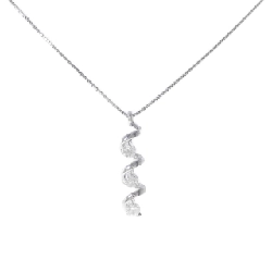 K18WG Dây chuyền kim cương 0.53CT - Hàng hiệu Authentic