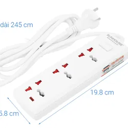 Ổ cắm Sunhouse 3 ổ 713780
